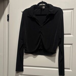 H&M Black Button Down Long Sleeve Shirt